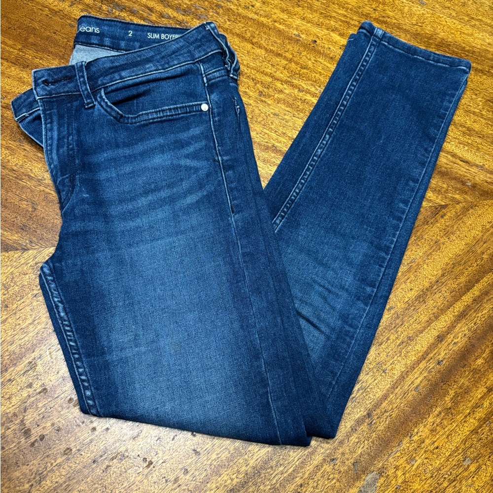 CalvDark Blue Stretchy Slim Fit Jeans